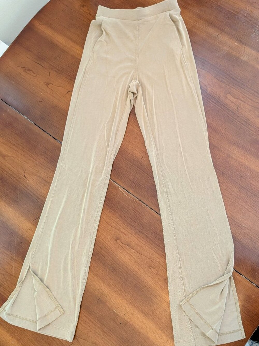 Lululemon Soft Knit Flare Pants Neutral Beige XXXS